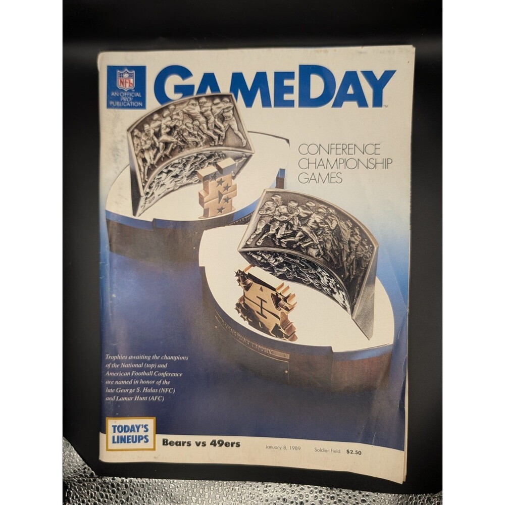 1/8/1989 GameDay Program Chicago Bears vs S.F. 49ers 1988 NFC Championship Game